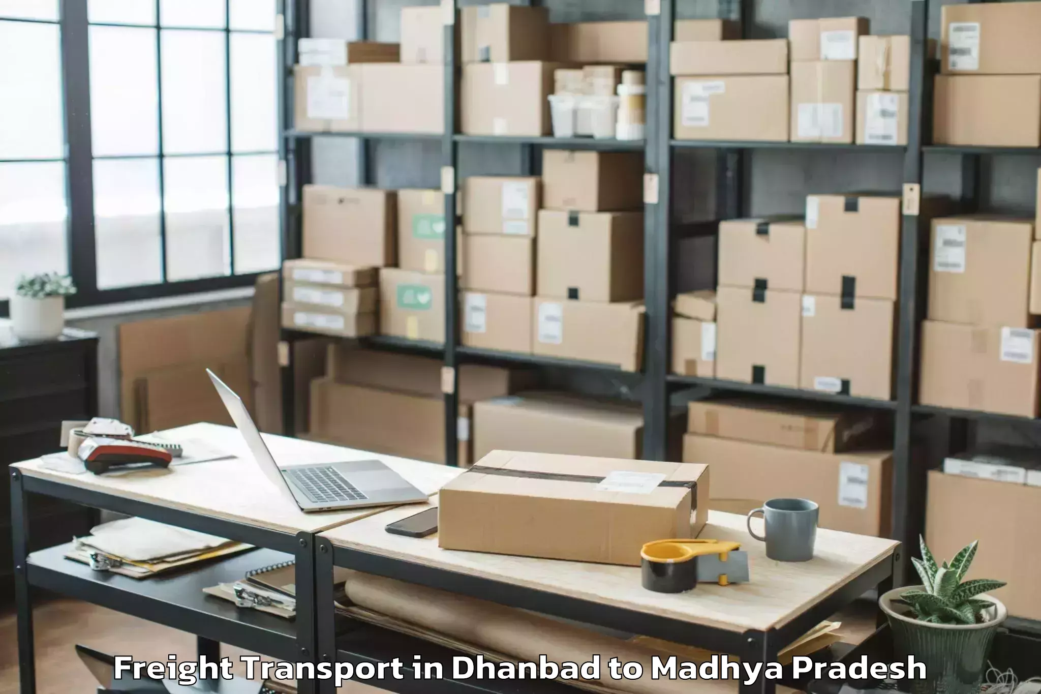 Leading Dhanbad to Jabera Freight Transport Provider